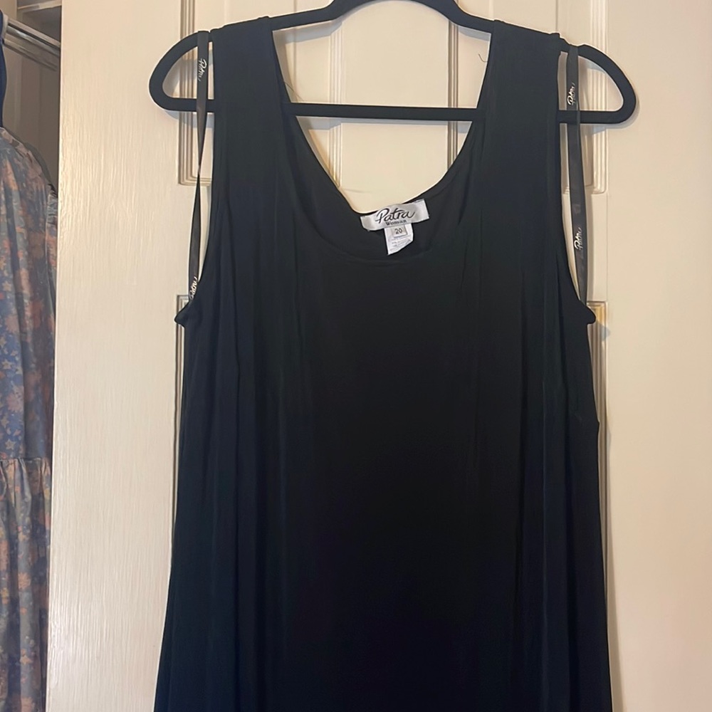 Patra Woman Maxi Dress Black Plus Size 20 Pullover Sleeveless Stretch